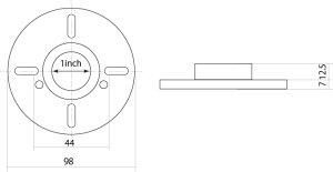 画像3: ABSプラスチック　1inchドライバー用アダプター CAB-9101